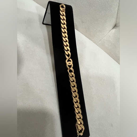 Chanel 24k Gold Plated Hardwood Bracelet - Picture 8 of 8